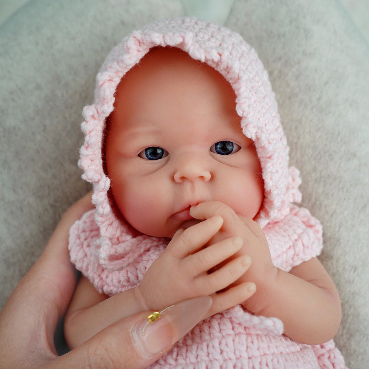 MYREBABY Carina 12-inch micro preemie doll ready for imaginative play and care routines.