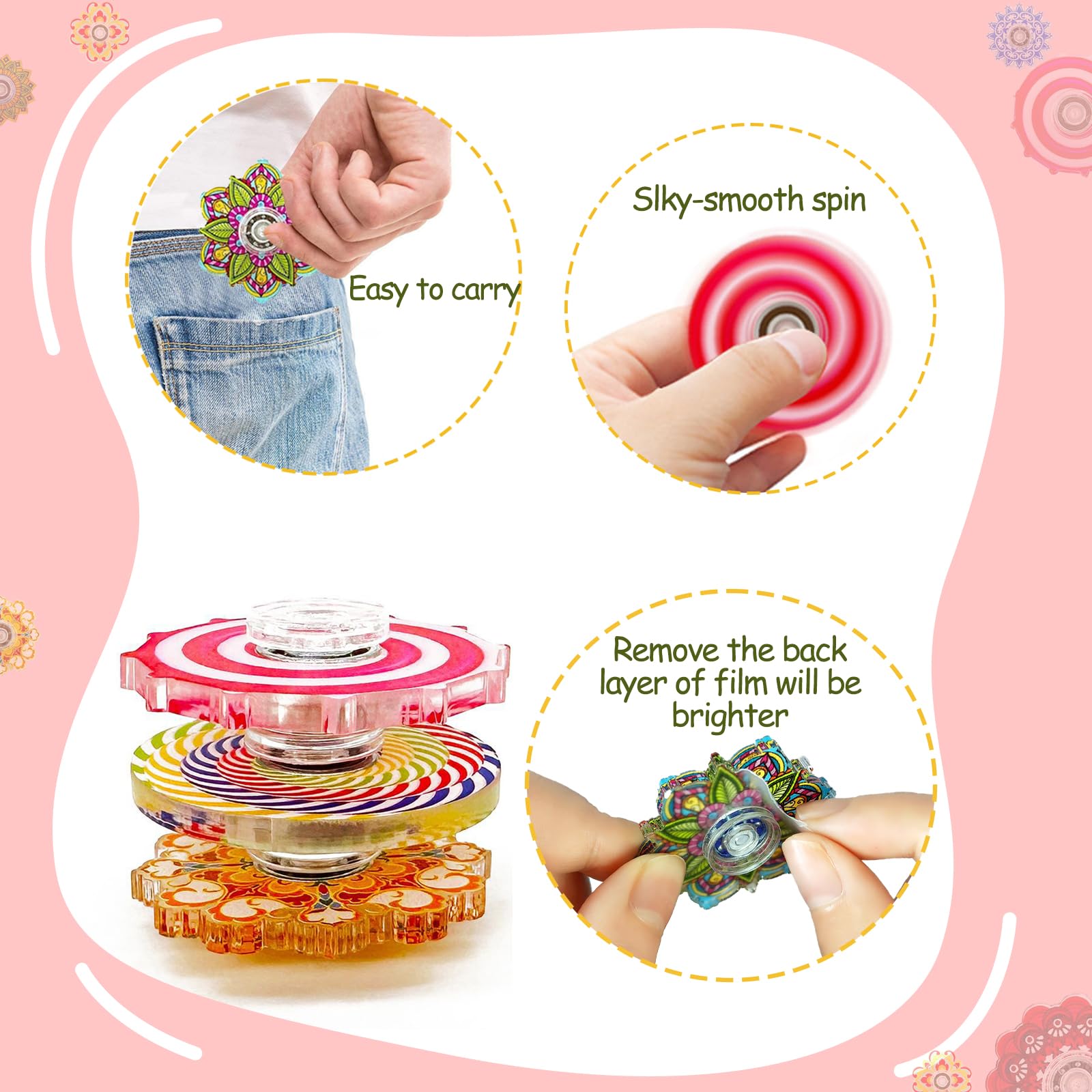 MYREQIA party favors featuring vibrant spinners for classroom prizes and events.