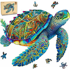 Mys Aurora sea turtle puzzle box and design, ideal for family evenings