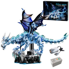 Myth Qholve Dark Ice Dragon head motion shows manual and motor control for dynamic display