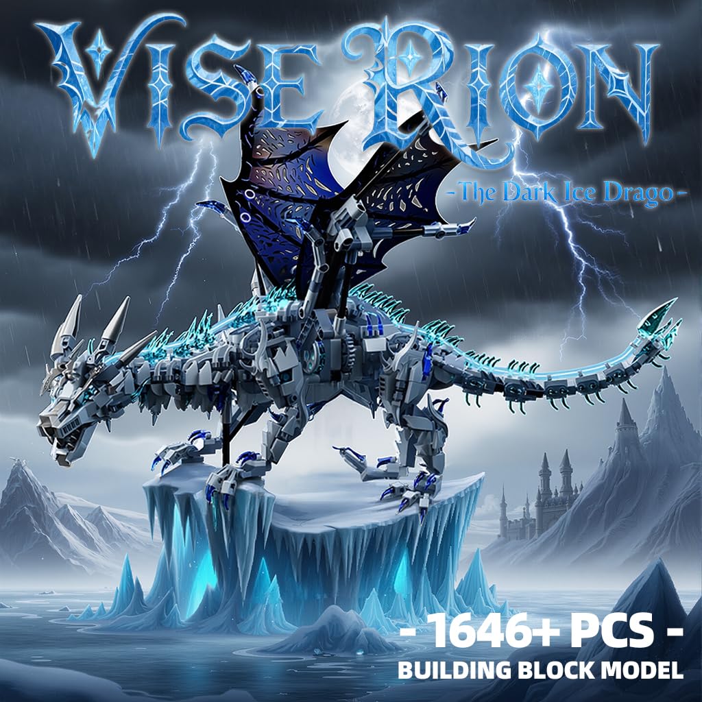 Myth Qholve Dark Ice Dragon wings display dramatic pose options for a striking shelf piece