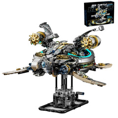 Myth Qholve mechanical turtle hand crank in action, showcasing precise gear motion.