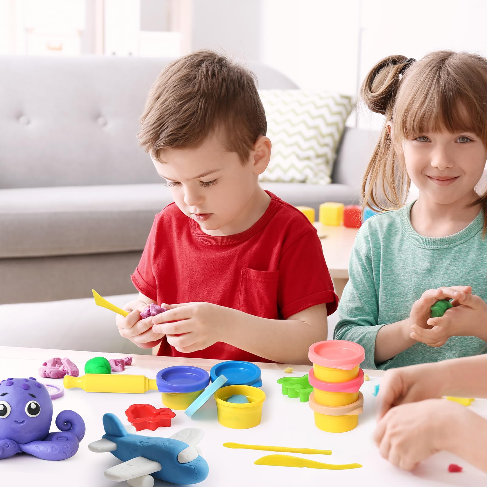Mythcloud soft easy to shape clay is comfortable for little hands.