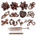 Mytothfy 13-piece brain teaser puzzle with varied difficulty for mental challenge.