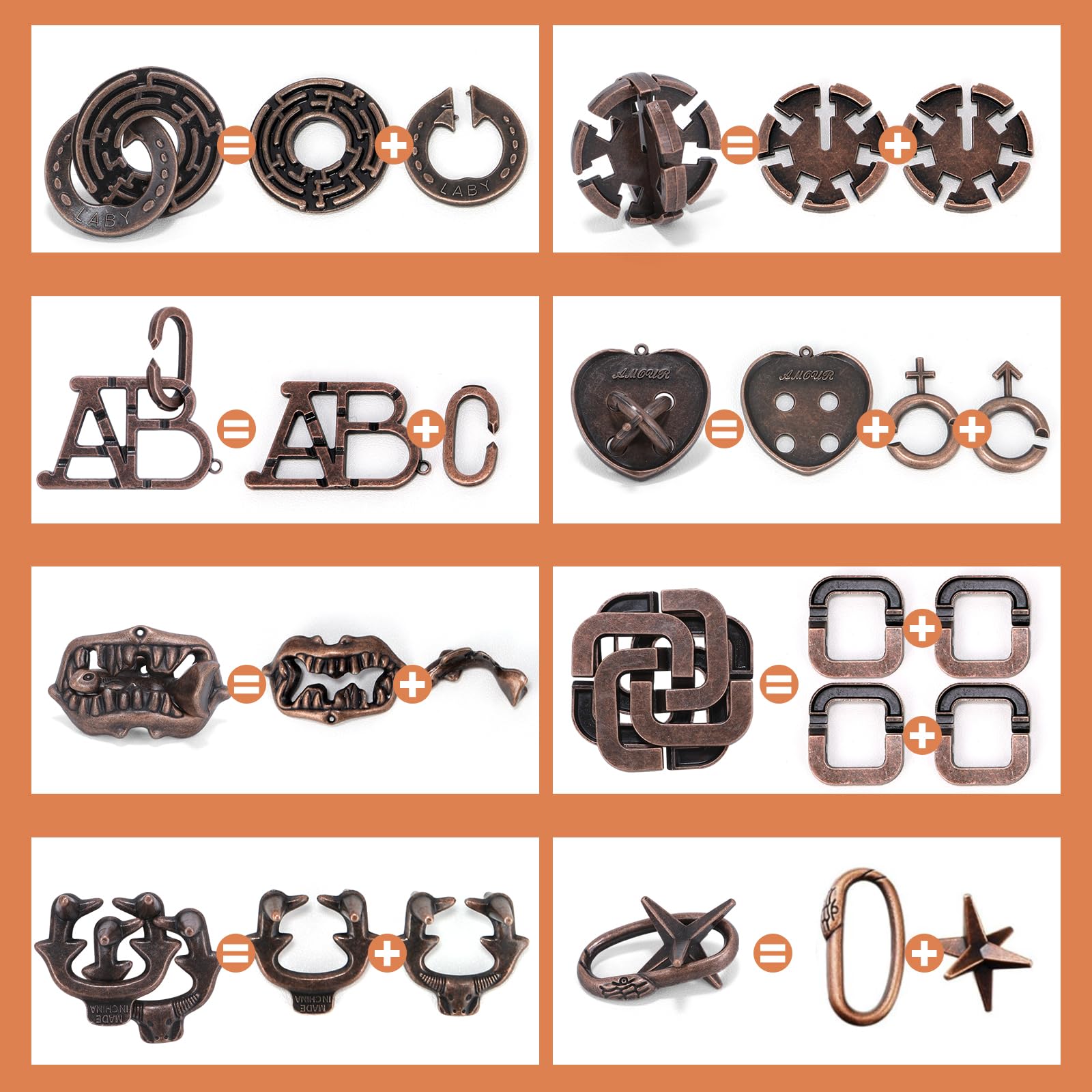Mytothfy interlocking 3D metal puzzle, durable design for focused play.