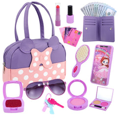 Mytothfy pretend purse set front view for imaginative toddler outings