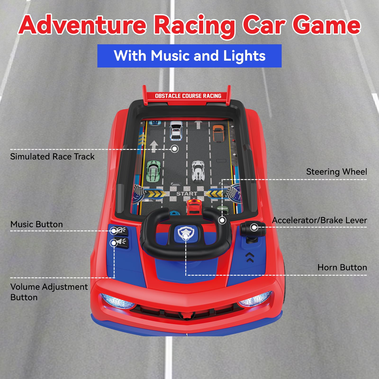 Mytothfy safe durable ABS construction supports sturdy play during rough toddler racing.