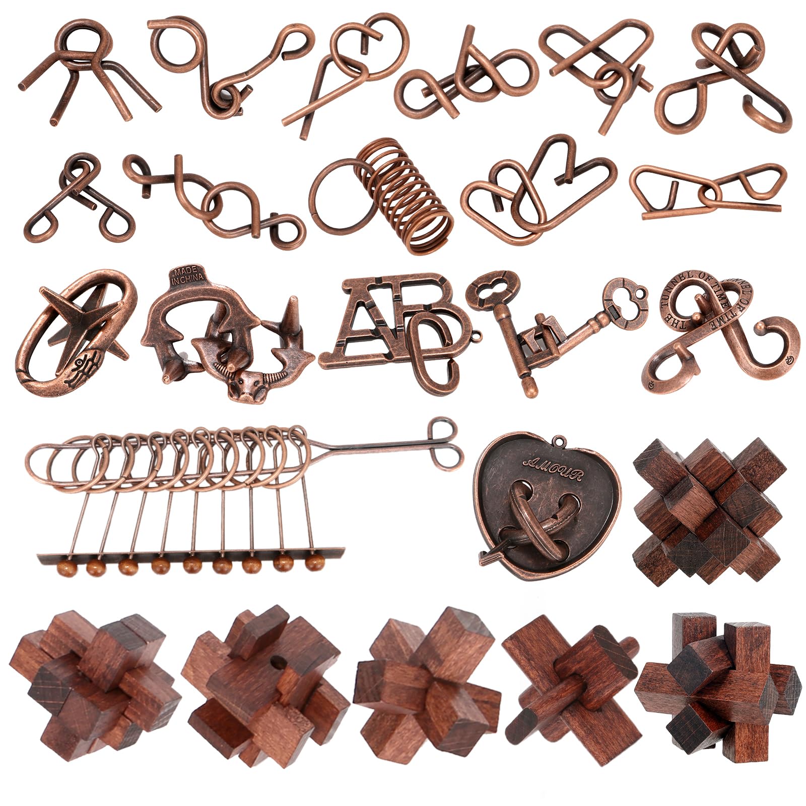 Mytothfy wooden interlocking brain teaser for focused problem solving