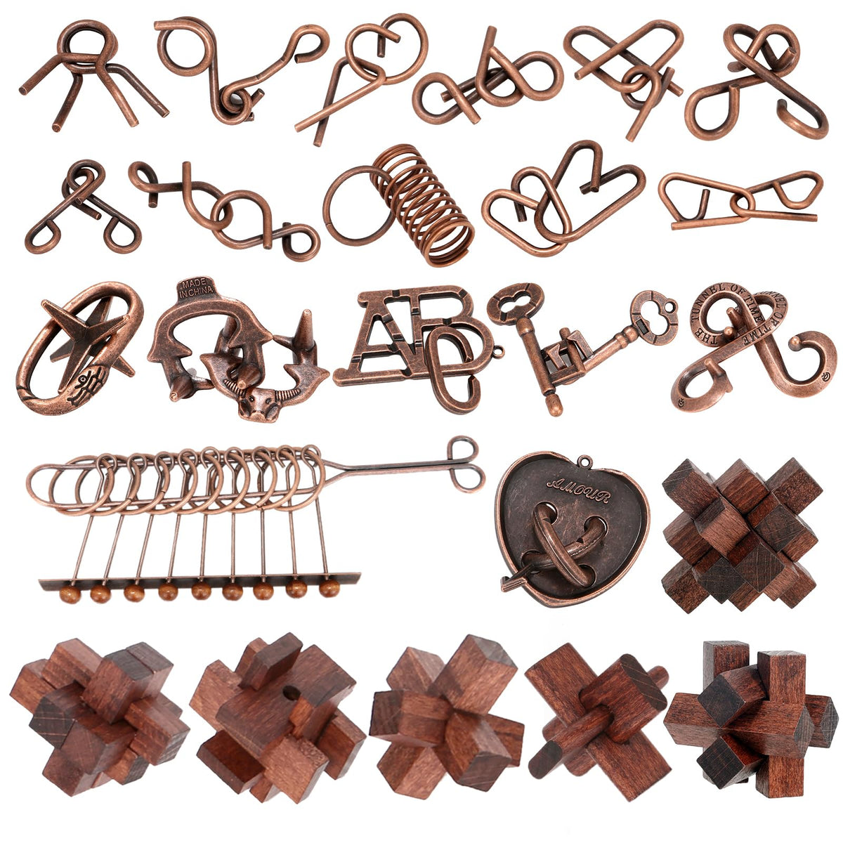 Mytothfy wooden interlocking brain teaser for focused problem solving