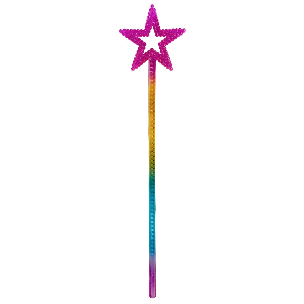 MYUBWTF Ridescence wand with top star beads sparkling during pretend play