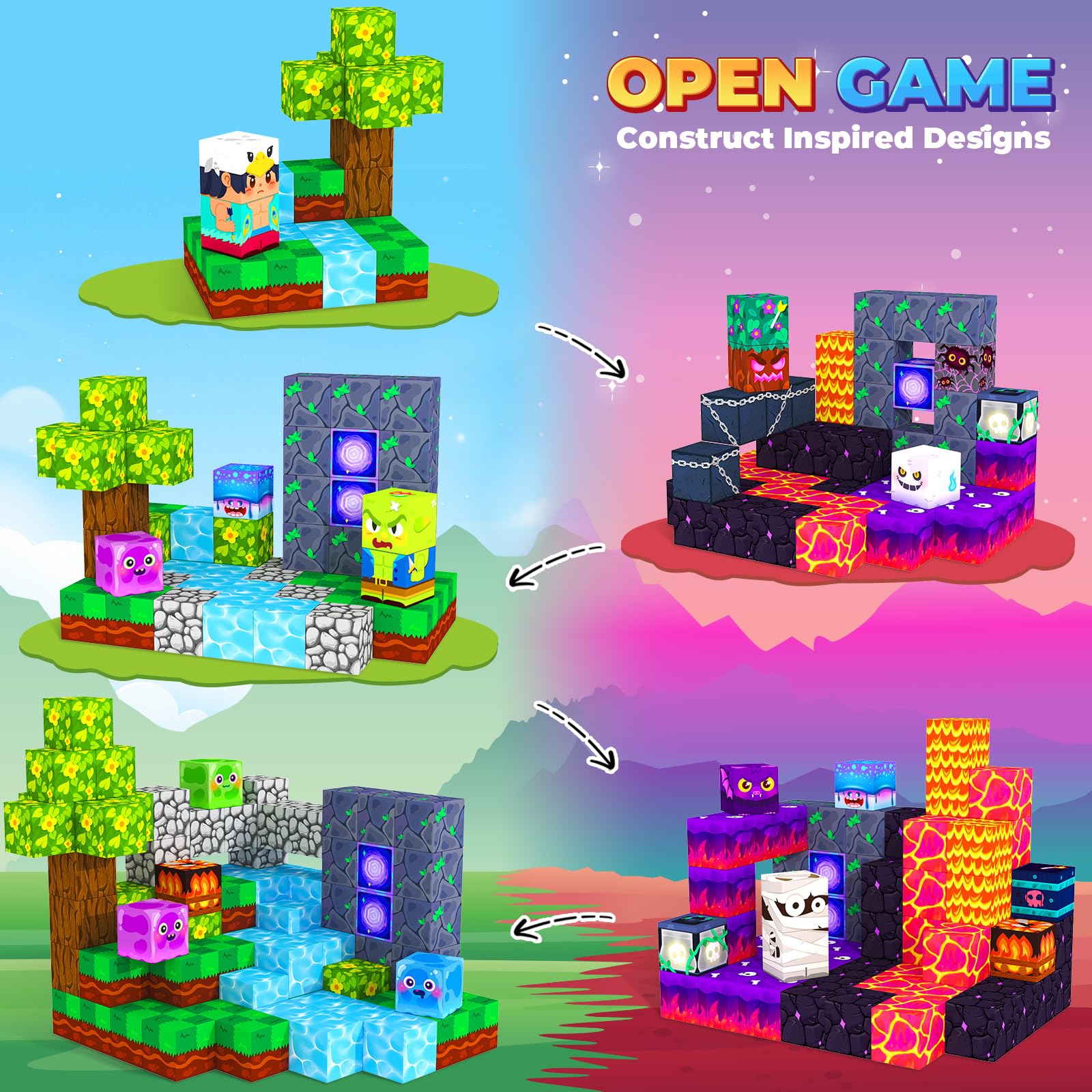 MyWodGame hell ghosts magnetic blocks invite creative storytelling and construction