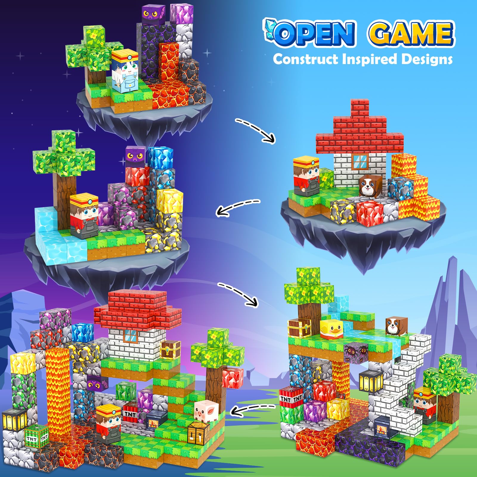 MyWodGame mine theme blocks encourage creative construction and hands-on exploration.