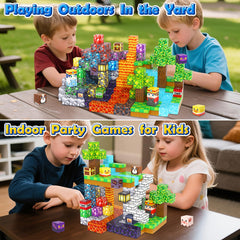 MyWodGame storage box keeps blocks organized for take-along fun.