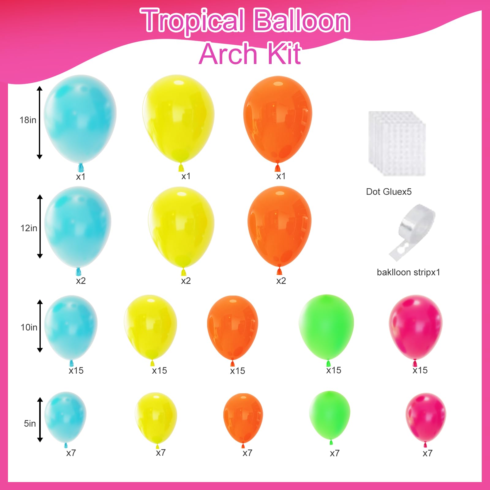 MYXTDAY rainbow balloon arch ideal for beach-themed parties