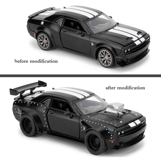 Mzexoma Hellcat 1:36 model showing removable hood for mechanical insight