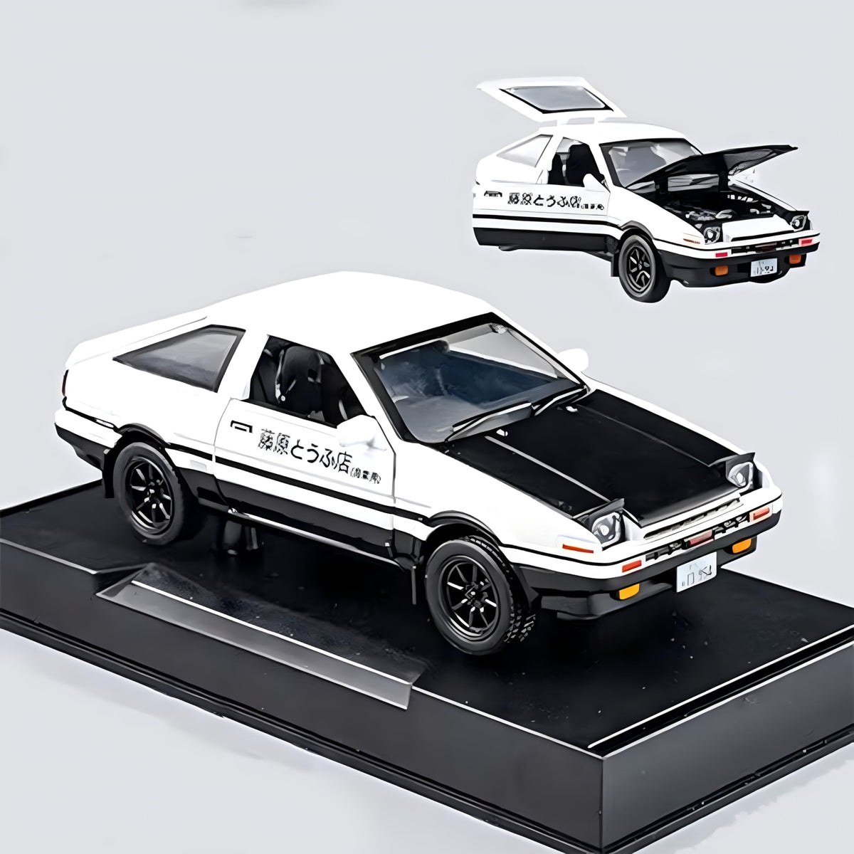 Mzexoma Initial D Trueno AE86 diecast body offers durable play and display.