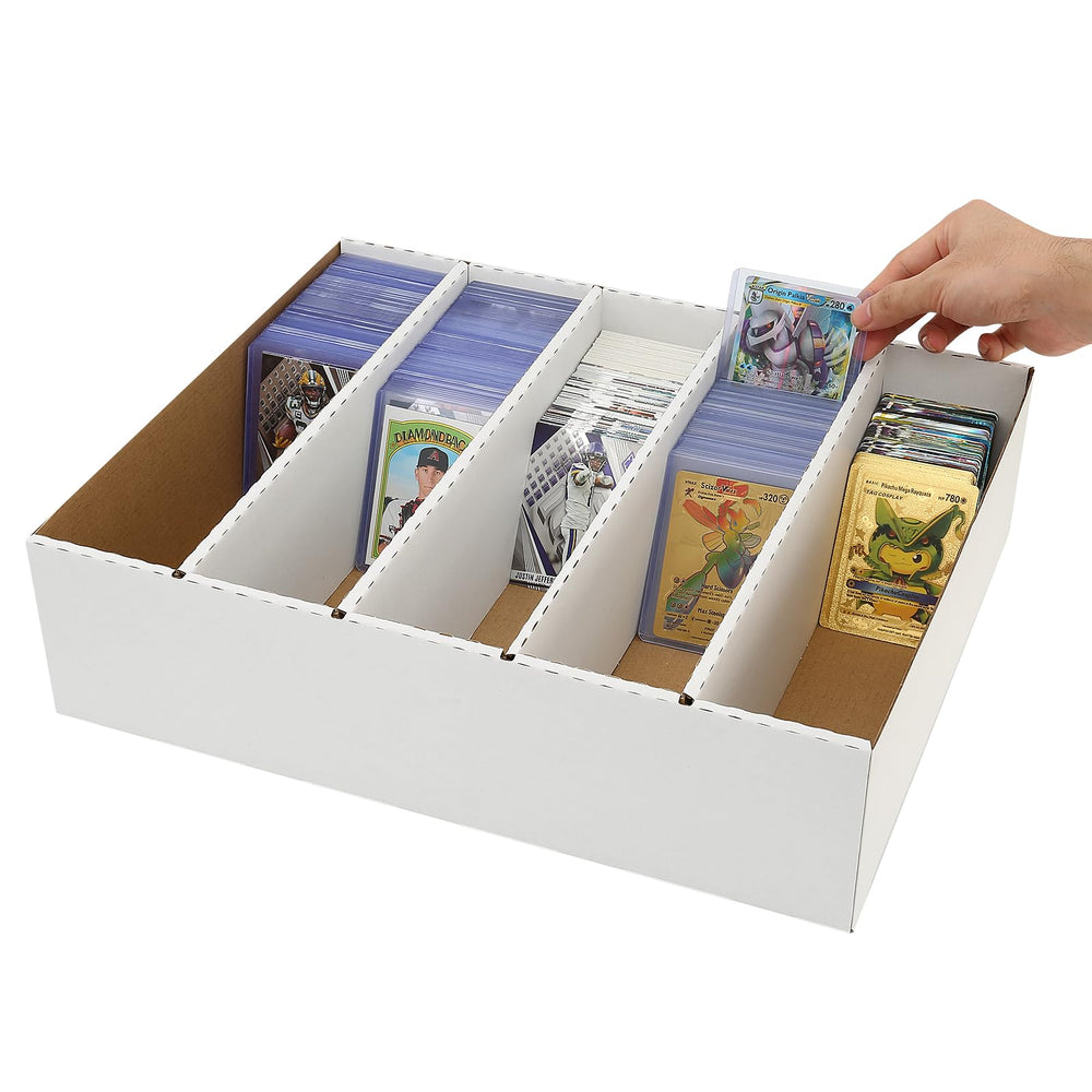 MZONGZI collector card storage close-up highlights dividers and sturdy build