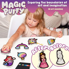 MZYTOZA 3D Art Kit Aqua Puffs display – create room decor