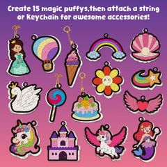 MZYTOZA 3D Art Kit Aqua Puffs keychains – ready-to-hang accessories