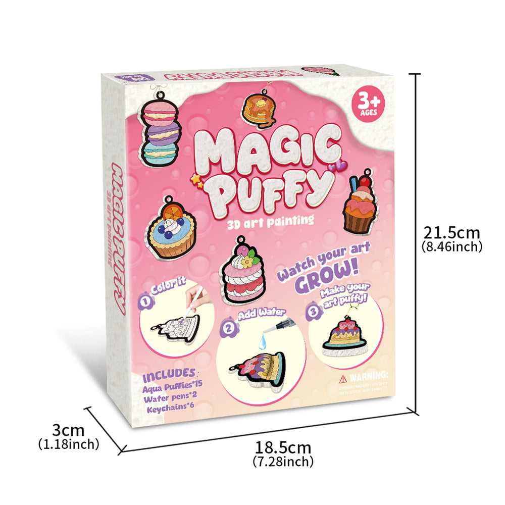 MZYTOZA Aqua Puffs room decor idea displays puff artwork after drying.