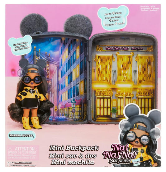 Na Na Na Surprise Marisa Mouse doll portrait with fuzzy hat and outfit detail.