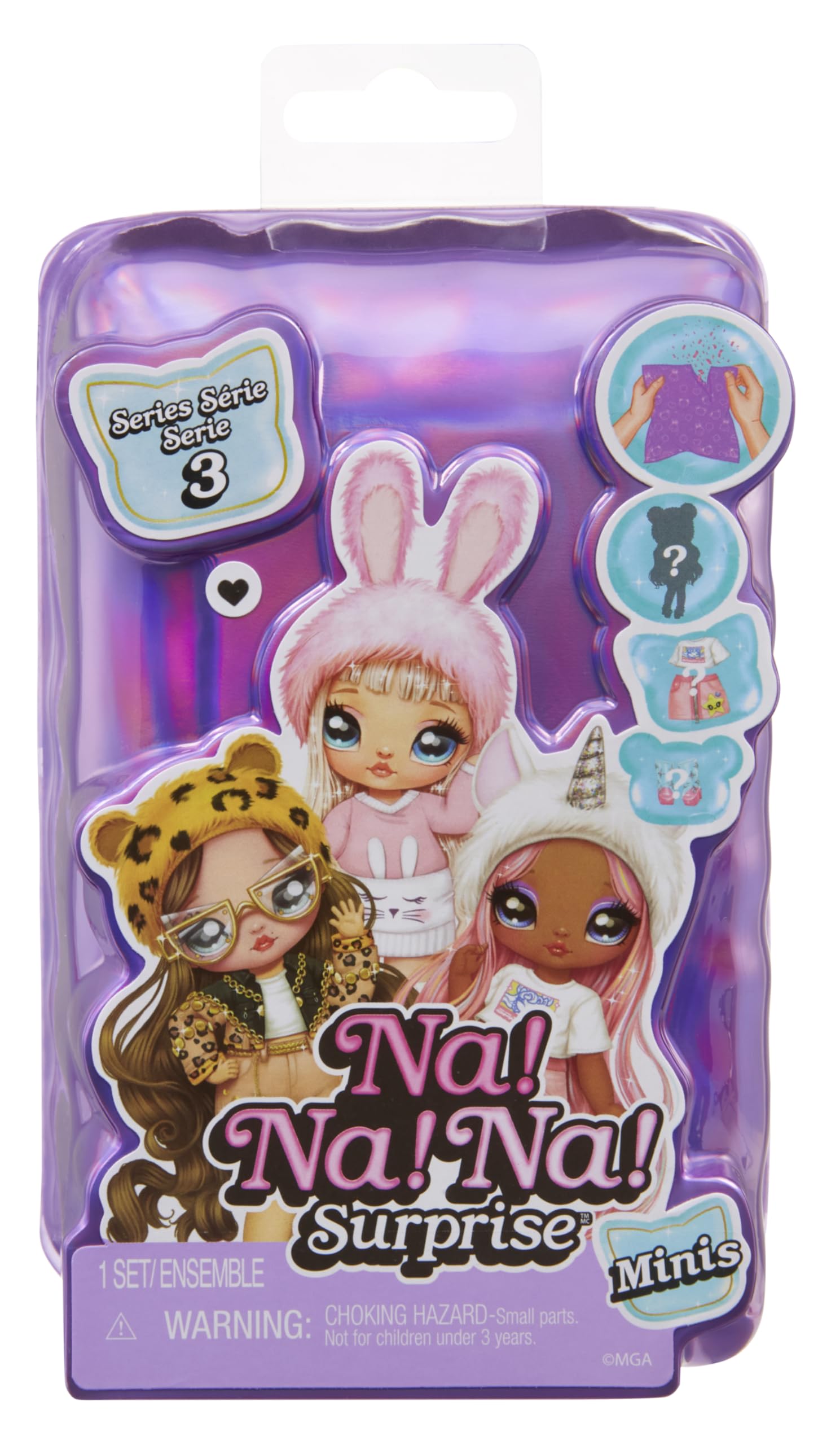Na Na Na Surprise Minis Series 3 doll close-up for imaginative play with a 4-inch figure.