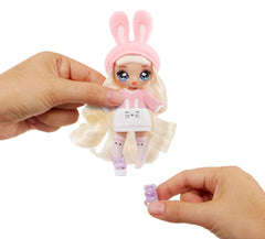 Na Na Na Surprise Minis Series 3 poseable doll with roto head and joints for posing.