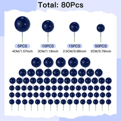 NACHLYNN navy 3cm cake balls topper decorating cupcakes.
