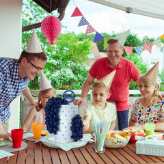NACHLYNN navy decorative toppers showing decor ideas for events.