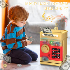 NAFEIV Piggy Bank automatic money scroll makes saving quick and enjoyable.