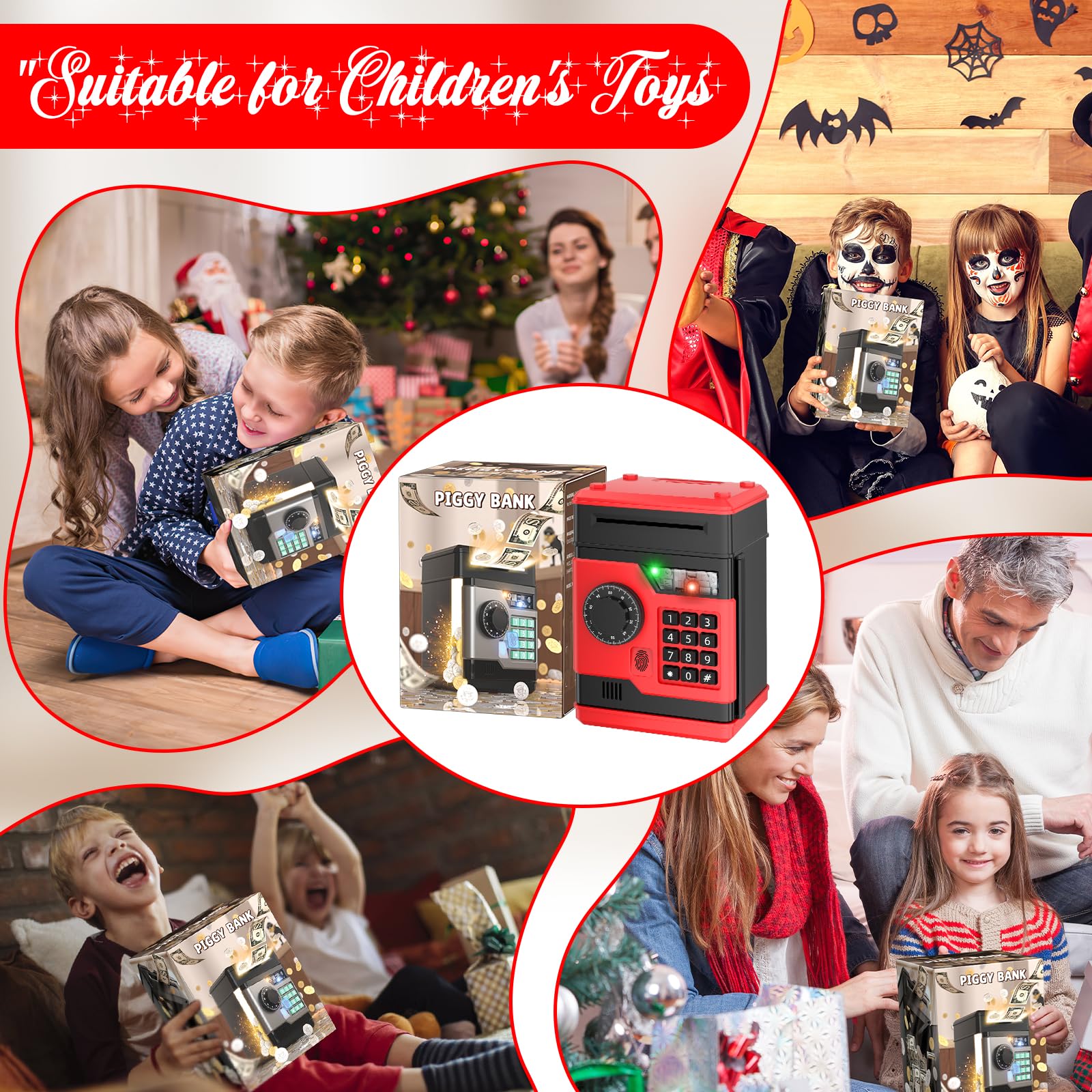 NAFEIV Piggy Bank makes a thoughtful gift for kids aged 3 to 13.