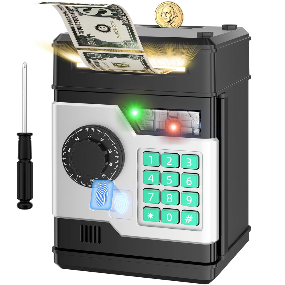 NAFEIV Piggy Bank with password protection for safe kid savings.