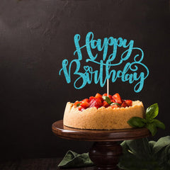 Naicaek sky blue topper enhances birthday photos and dessert display