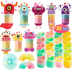 NAISEN valentines cards with eight monster designs for classroom exchanges