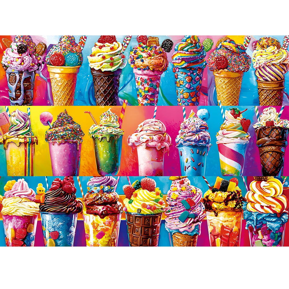 Najiaxiaowu ice cream puzzle front view showcases vibrant colors for mindful play