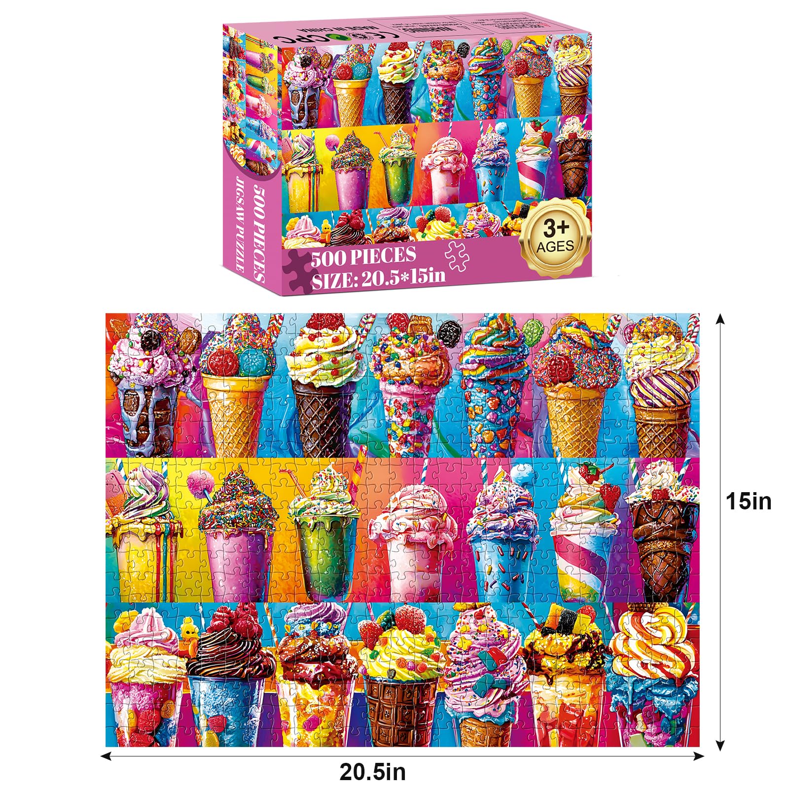 Najiaxiaowu ice cream puzzle colorful sprinkles highlights eye-catching details for a joyful challenge
