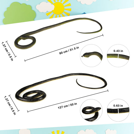 NAKIMO 31.5-inch rubber snake, left view, perfect for yard pranks