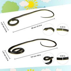 NAKIMO 31.5-inch rubber snake, left view, perfect for yard pranks