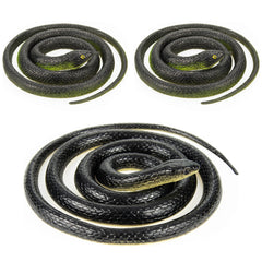 NAKIMO 50-inch realistic rubber snake, lifelike garden prop for outdoor scenes