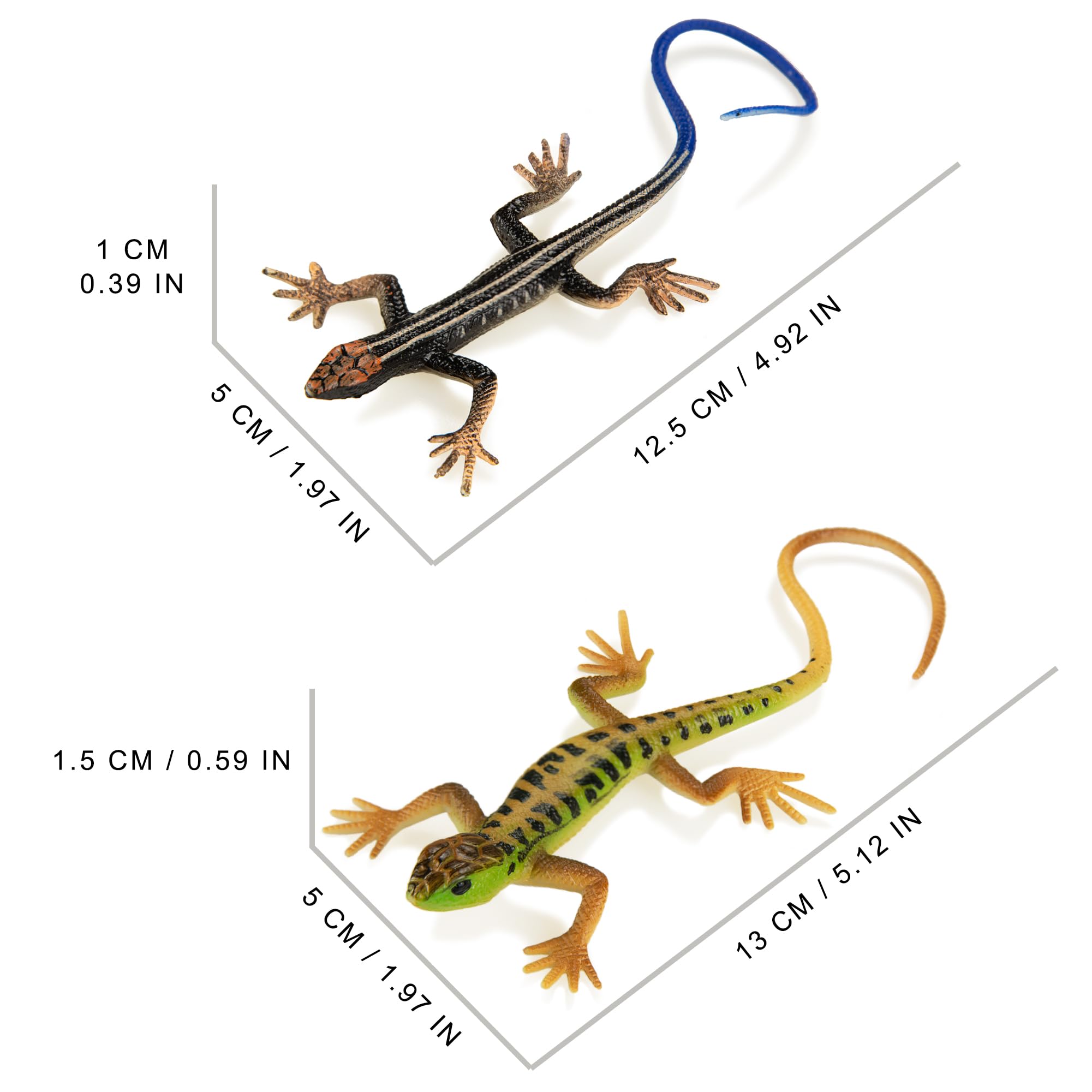 NAKIMO lizard figurine with vivid color and detailed scales for education