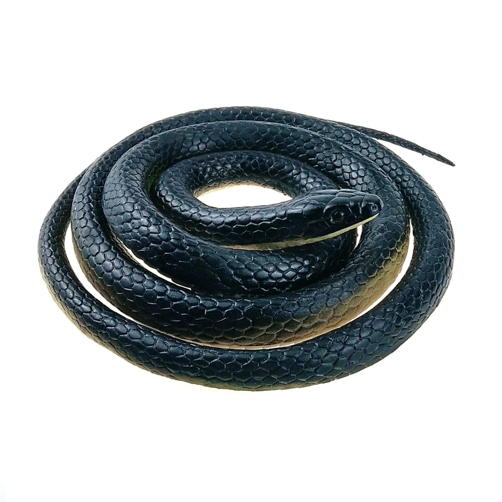 NAKIMO 50-inch realistic rubber snake for lifelike garden props.