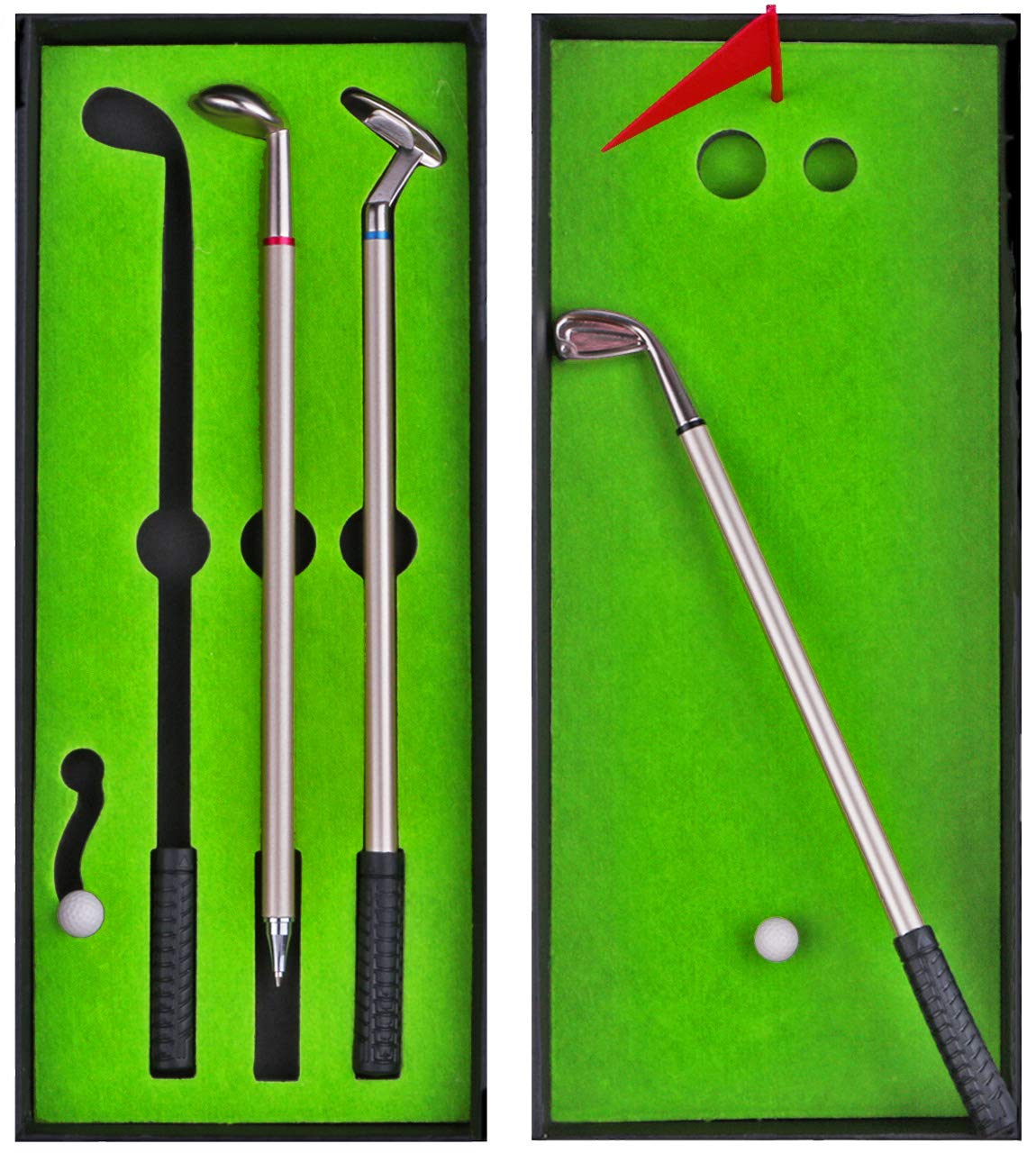 Nalakuvara golf pen desktop game set on a clean desk for playful focus