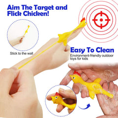 Kids enjoy Namii W Easter gifts with rubber chicken slingshots