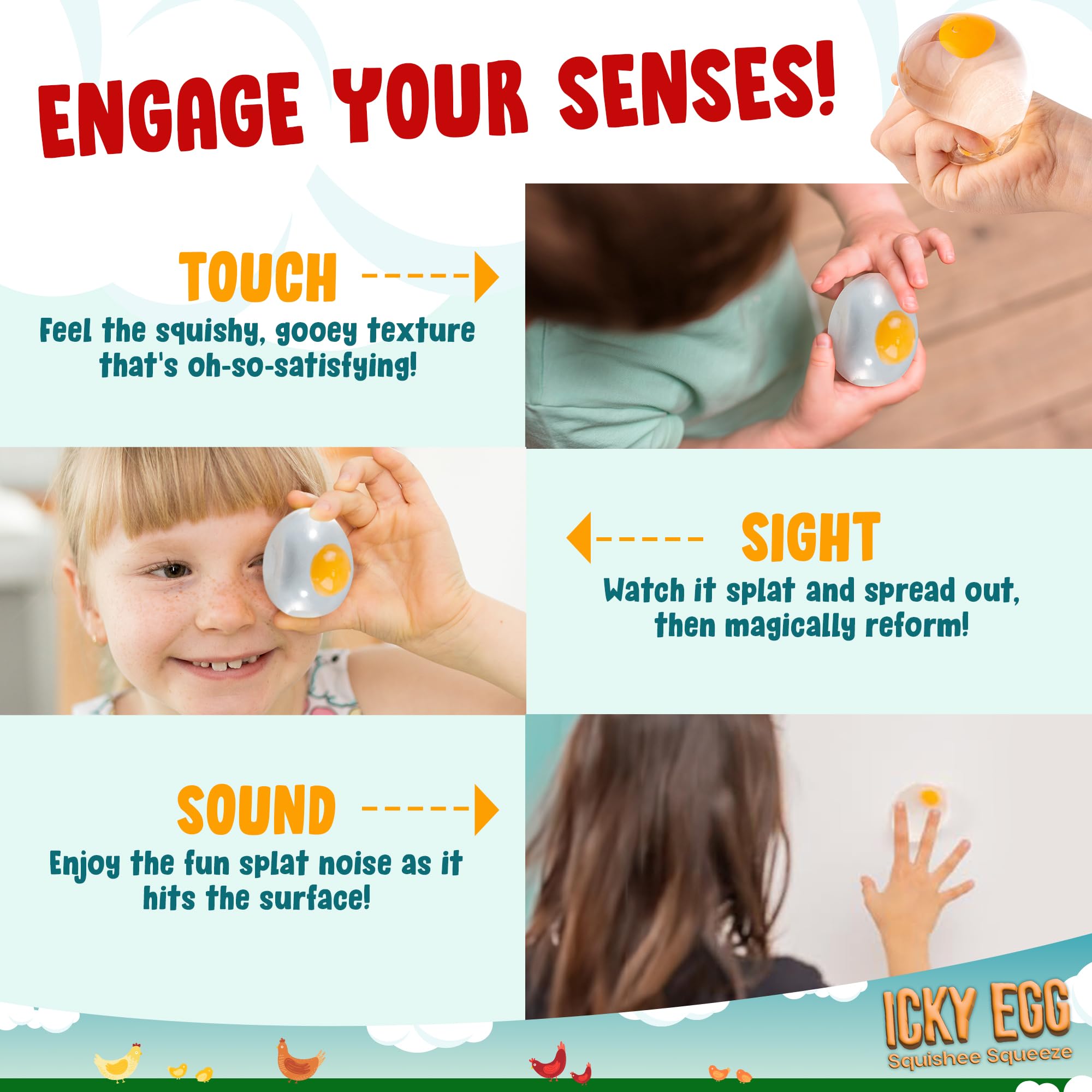 Namre Squishy Splat Eggs travel pack kept compact for on-the-go relief
