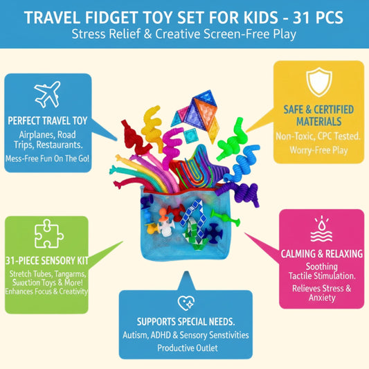 NAMUWASAE stretch tubes and sensory toys for tactile exploration on the go
