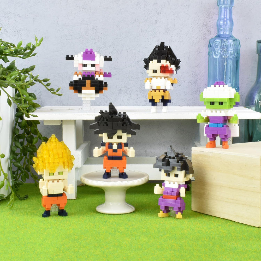 Nanoblock Son Goku collection box signals licensed Kawada product.