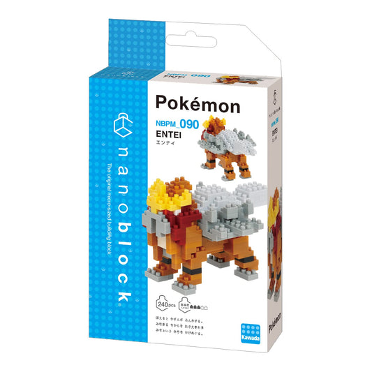 Nanoblock Entei 240-piece model showcases detailed sculpt and realism.