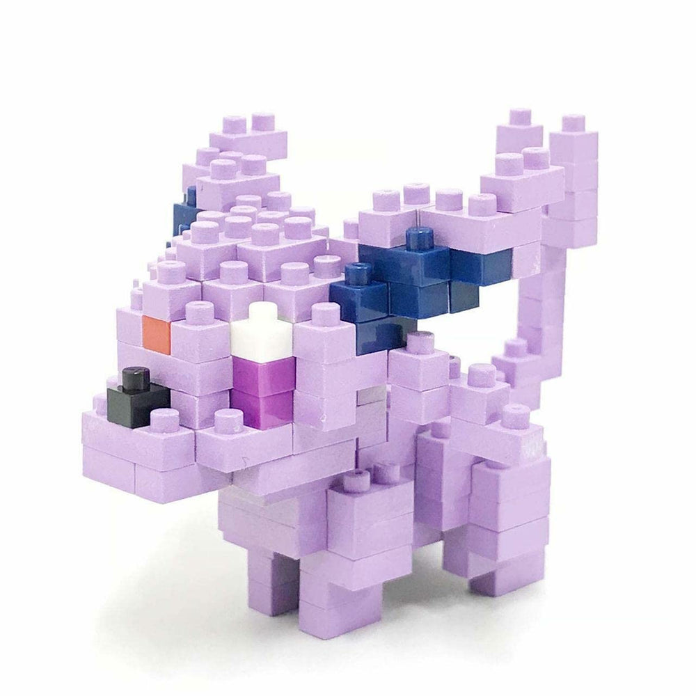Nanoblock Espeon model close-up showing fine detailing for display