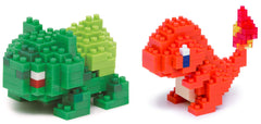 Nanoblock Hitokage assembled miniature figure for precise display.