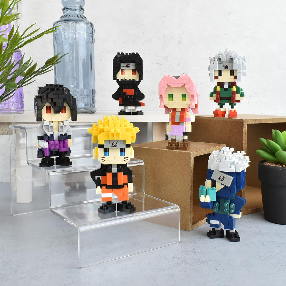 Display-ready Nanoblock Kakashi Hatake model on shelf.